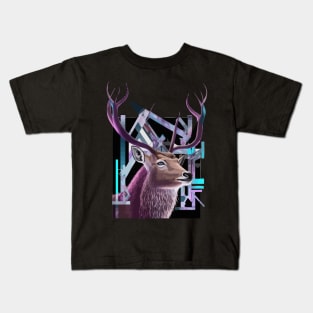 Deer Geometric russian Kids T-Shirt